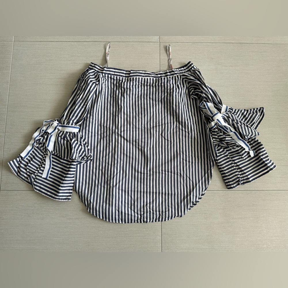 Silvia Tcherassi Blue and White Striped Skirt